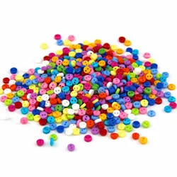 150 PCS/Lot 6mm Two Holes Decorative Buttons Tiny Round Buttons For Doll Clothes Baby Buttons Scrapbooking Sewing Accessories