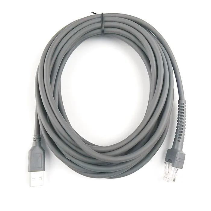 5M(16.5feet) USB Cable for Symbol barCode Scanner LS2208AP LS1203 LS4208 LS4278 DS6707 DS6708 Replace USB RS232 PS2 Cable