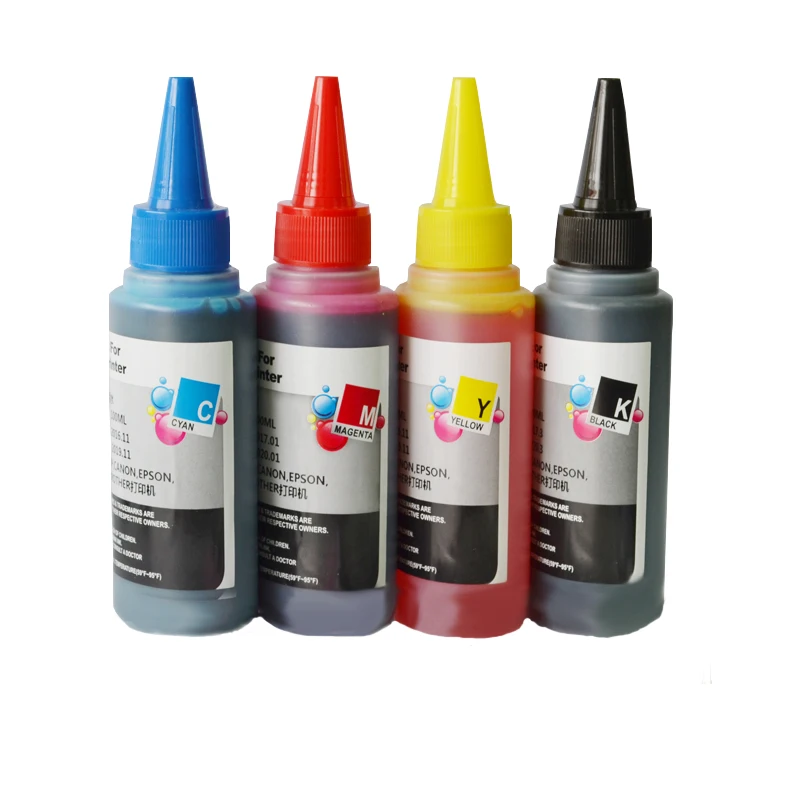 4 x 100ml Universal Compatible Refill Dye Ink kit For HP for Canon for Brother for Epson for Lexmark for DELL for Kodak printer