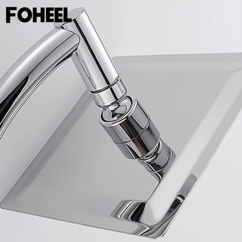 FOHEEL 8 Inch Shower Head Stainless Steel Shower Head Water Saving Bathroom Rain SPA Square Handheld Shower Head image 4