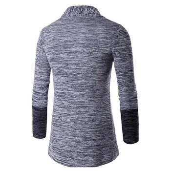 Men's Patchwork Knit Cardigan 2 Spring Autumn Sweater Men Long Sleeve Patchwork Thin Knitted Cardigan Men High Quality Casual Men Sweaters Slim Knitwear Coat 2