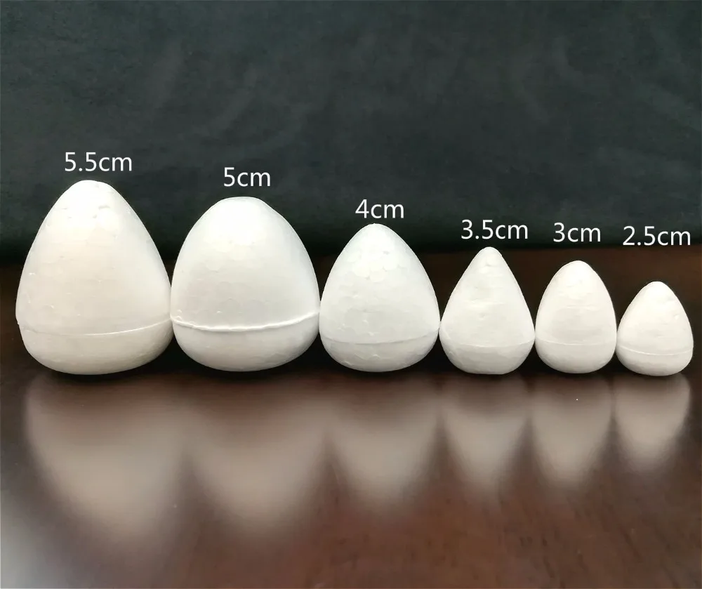 2/2.5/3/3.5/4/5.5cm 10pcs~80pcs White Foam Rose Bud For Nylon Flower Making Material Supplies Nylon Stocking Flower Accessories