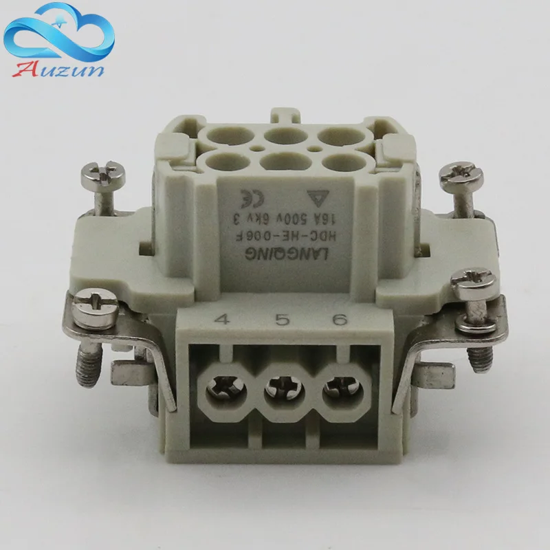 6 core Heavy duty connector HDC-HE-06 The male connector and the female connector 16A500V Aviation plug core