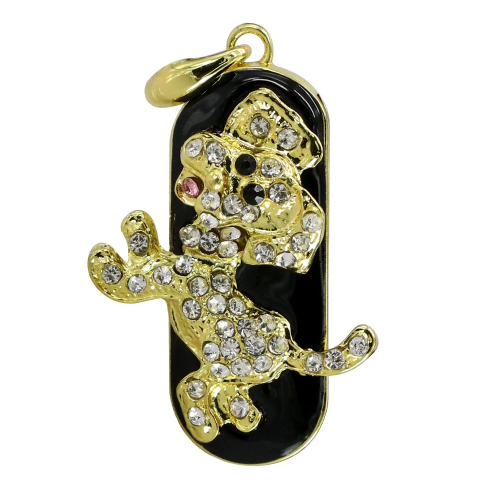 Tinh Thể Kim Cương Rắn 128GB Ổ Bút Vòng Cổ Chó Đèn LED Cổng Usb 8GB 16GB USB 32GB 2.0 Mini Ổ Nhớ Dính Lưu Trữ