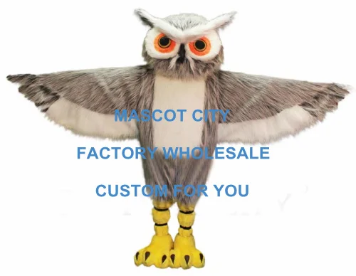 

Deluxe Plush Eubert Owl Mascot Costume Adult Size Cartoon Character Carnival Party Cosply Mascotte Mascota Fit Suit Kit SW1044