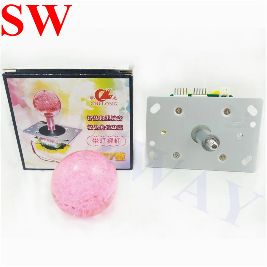 Arcade LED Joystick 12V LED Illuminated joystick 2/4/8 Way crystal LED light joystick high quality for Jamma fight game machine