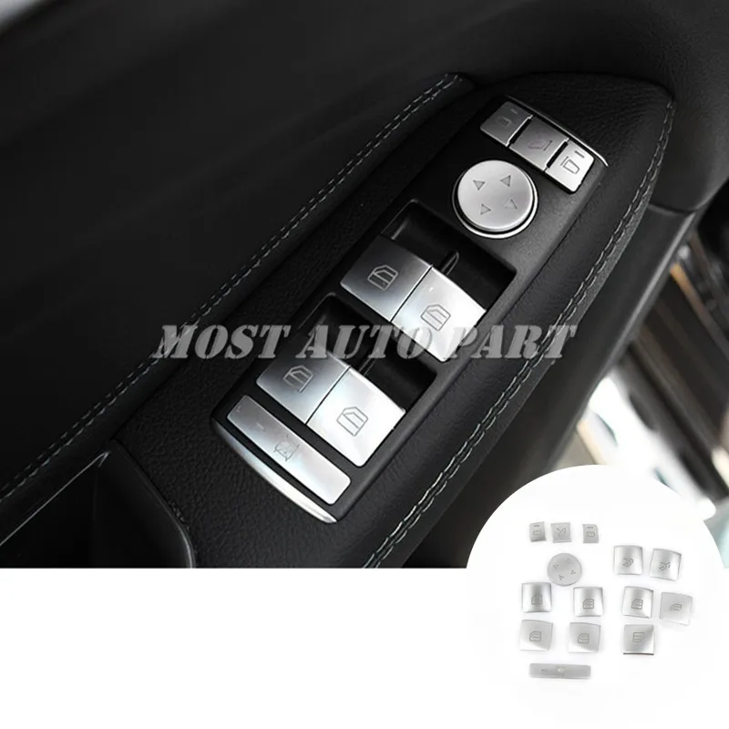 

Внутренняя дверь, окно, кнопка переключения, отделка крышки 14 шт. для Benz GLA X156 2013-2019, автомобильные аксессуары, внутренняя отделка автомобиля