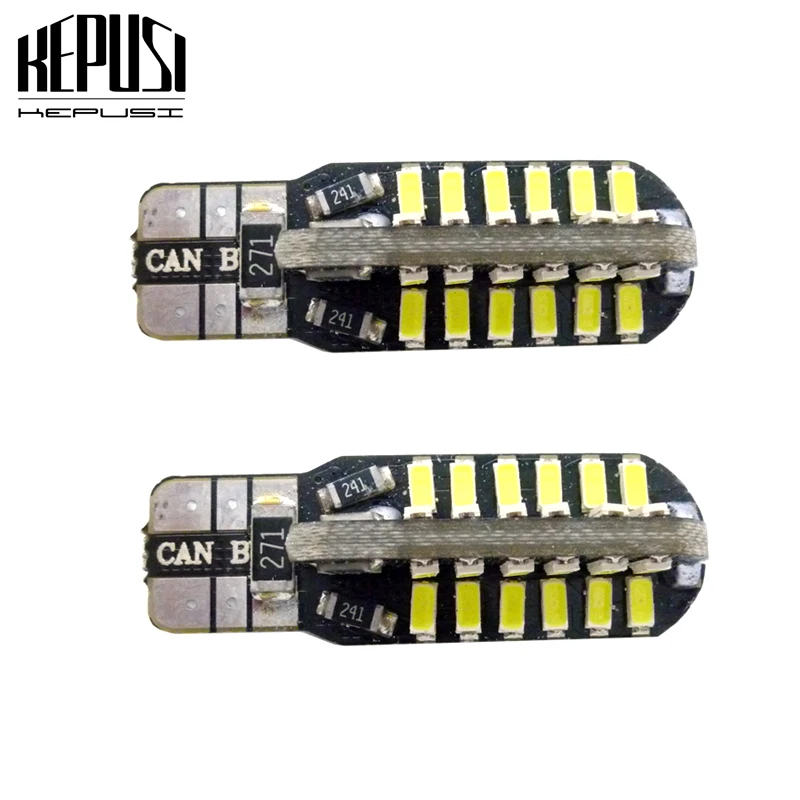 2 PCS T10 led canbus W5W T10 48smd 3014 led Canbus NO ERROR Car Auto Bulbs Light Parking Lamp light Reverse Lights white warm