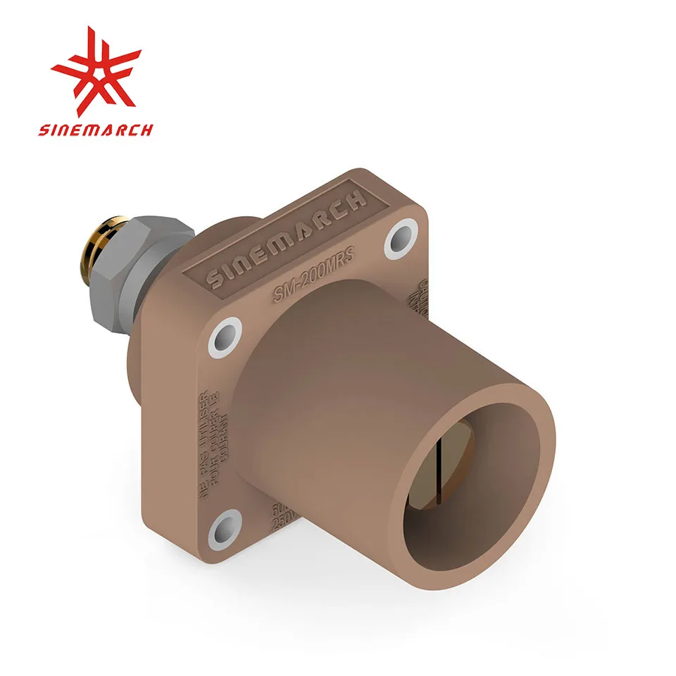 R-LOK 200A Male Socket Chinese Standard Single Pole Power Connector Compatible with Cam Lock Bolt Type