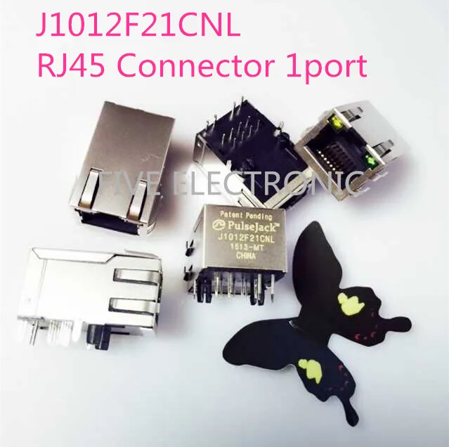 

Free shipping!5pcs/Lot J1012F21CNL RJ45 Connector, J1012F21C 553-1351 CONN MAGJACK 1PORT 100 BASE-TX 5pcs/lot