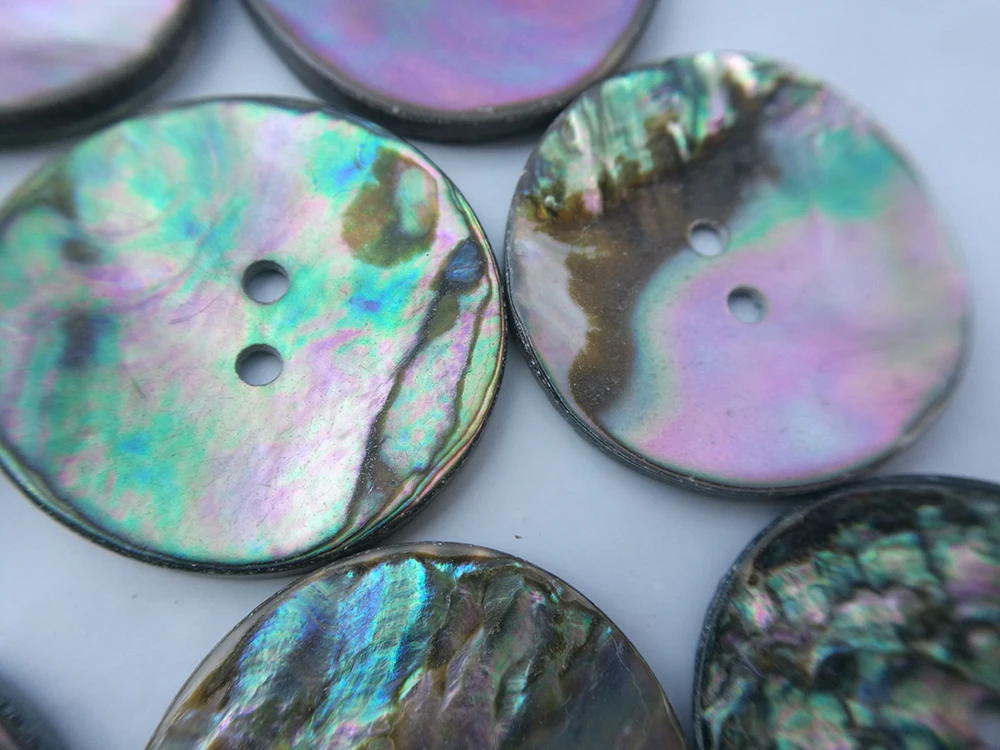 Niucky 28mm 30mm 2 holes big natural dark abalone shell button for sewing High quality shell decorative accessories S0101-053#28