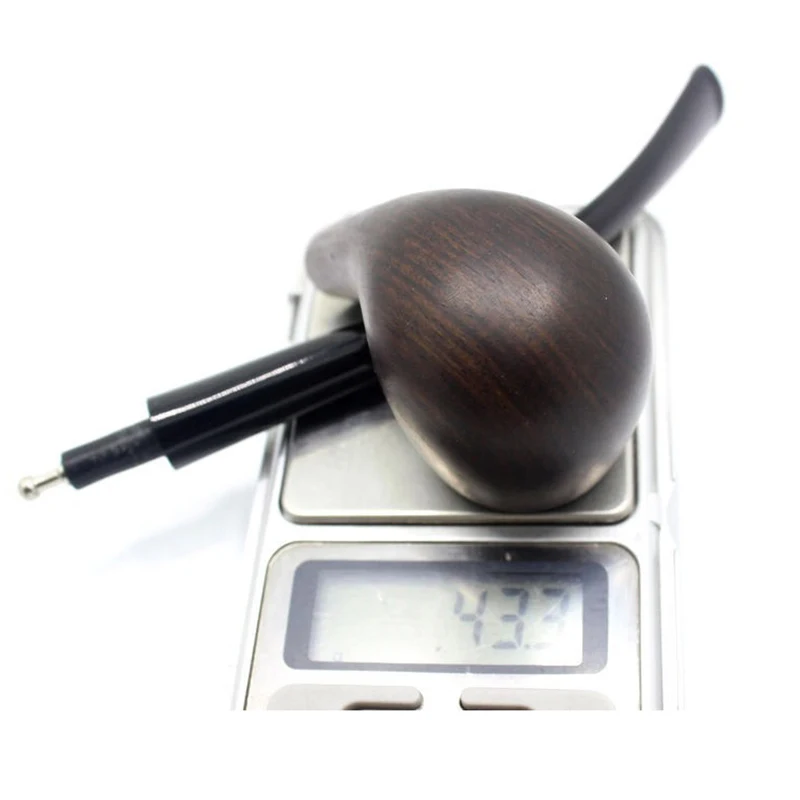 Ebony Wood Pipe Smoking Bent Type Pipes Accessories Carving Pipe Smoke Tobacco Cigarette Oil Filter Acrylic Holder Pipes