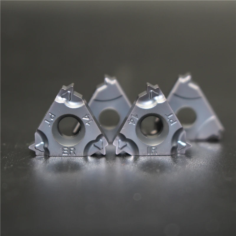 10 pcs LÂMINA de Carboneto de Inserção de Rosca BSPT 14 16ERM 16IRM 11 19 28 BSPT 16ER M Cortador de Torno CNC Threading ferramenta