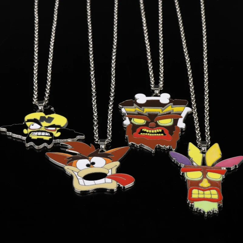 dongsheng Game Jewelry Crash Bandicoot Necklace Wolf Aboriginal Metal Pendant Fashion Link Chain Necklaces Women Men Charm Gifts