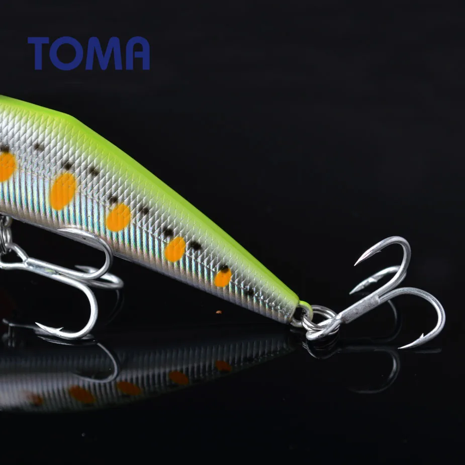 TOMA 85F Minnow Fishing Lure 85mm 15g Sinking Hard Baits Iscas Artificial Minnow Wobbler Bass Pike Bait Fishing Tackle