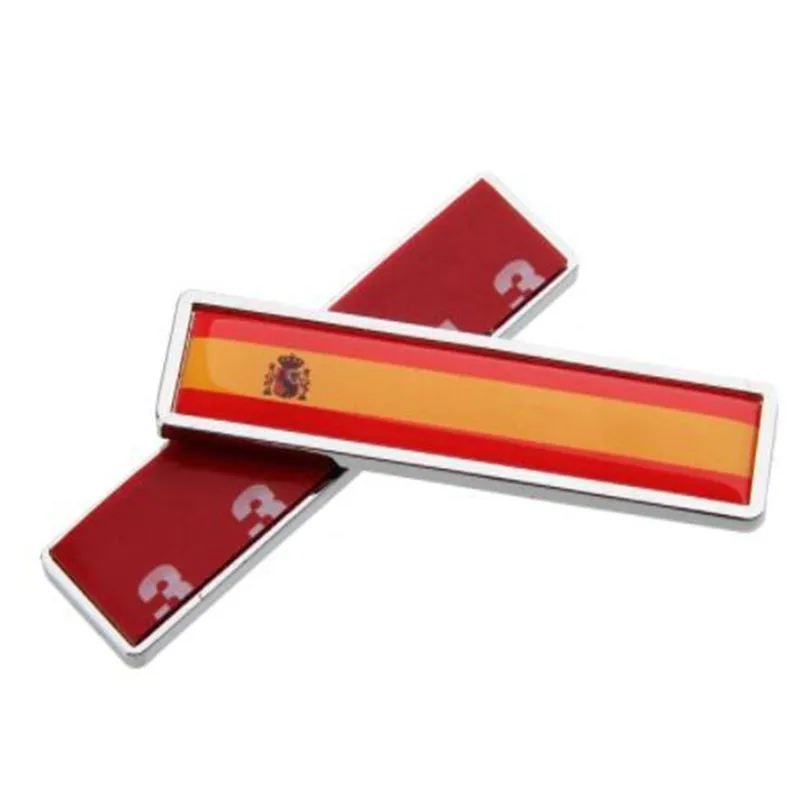 2pcs/lot Car Style Stainless Steel National Flags Sticker Emblem For BMW Russia Sweden Italy UK Brazil Spain Canada Flag