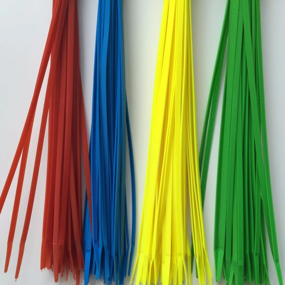High Quality 1000Pcs/Bag 2X100MM Self-Locking Colorful Factory Standard Self-locking Plastic Nylon Cable Ties,Wire Zip Tie