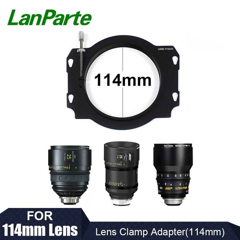 LanParte Matte Box Lens Clamp Adapter 114mm for Arri Master Premium Lens and Cine Camera DSLR Camera Accessories