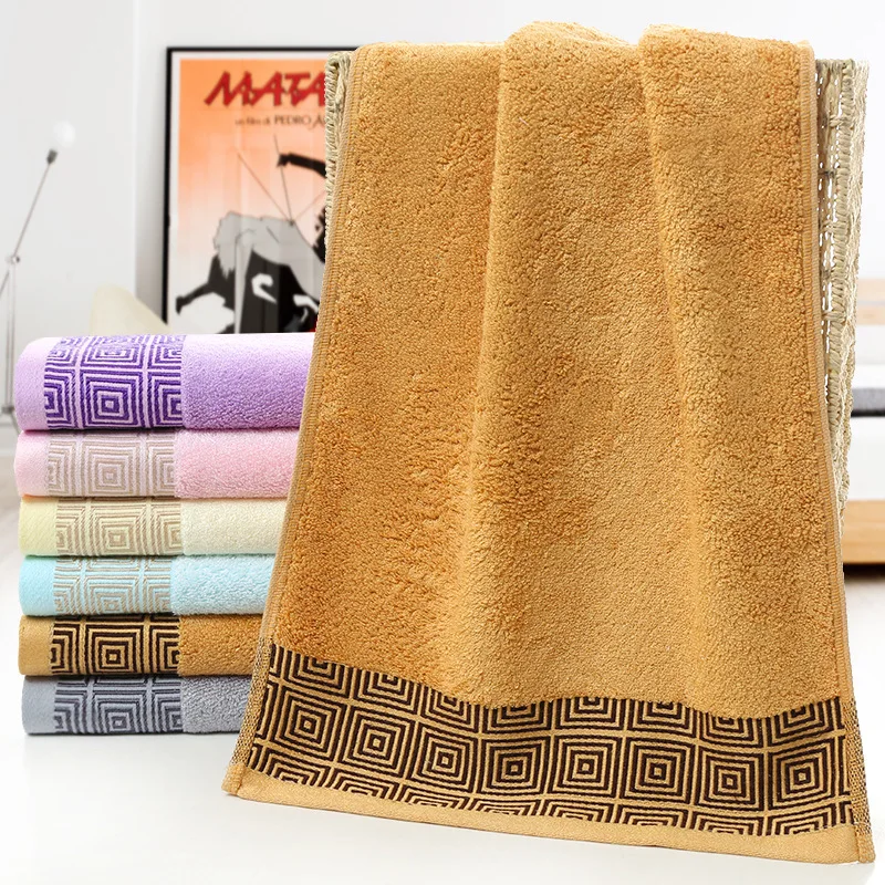 ZHUO MO-Bamboo Fiber Face Towel for Adults, Thick Bathroom, Super Absorbent, 34x74cm