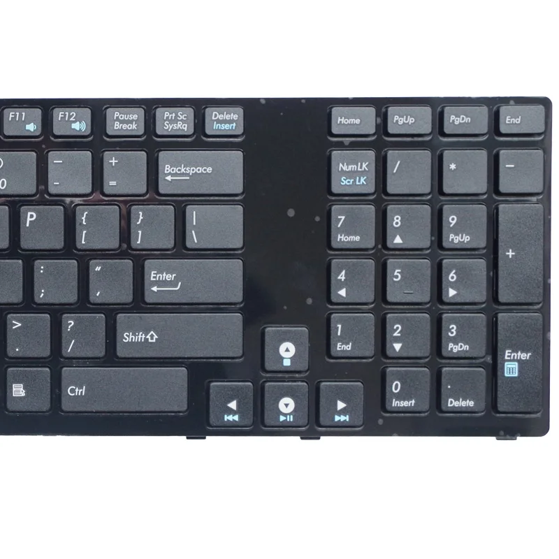 GZEELE ASUS K93 K93S K93SM K93SV K95 K95V K95VB K95VJ K95VM 키보드 US 레이아웃 검정색 노트북 키보드 교체 프레임