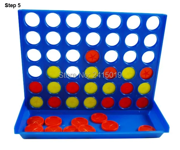 Juego de mesa de bingo para niños, 4 en una fila, tamaño M, línea de conexión, inteligencia interactiva, diversión para fiesta de viaje en casa