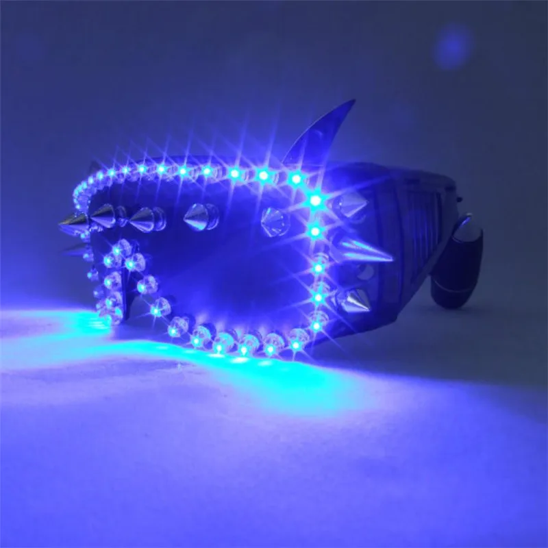 Hot Sale Blue Led Glasses Flashing Halloween Party Light Up Led Luminous Glasses Eyewear For Event Supplies DJ Club Stage Show