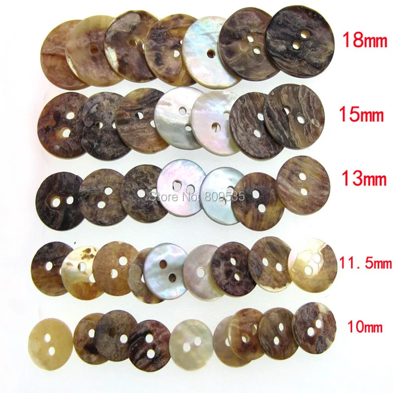 50pcs 10mm 11.5mm 13mm 15mm 18mm Natural Shell Buttons Mother of Pearl Buttons For Women\'s Clothing Garment Accessories