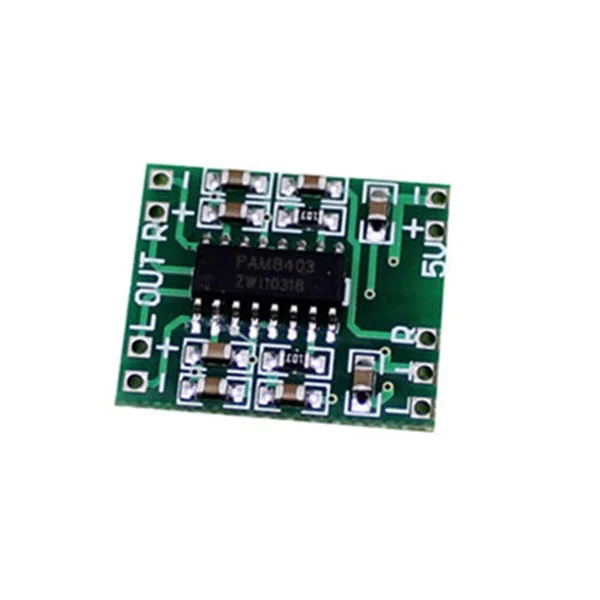 Glyduino PAM8403 Super Mini Digital Amplifier Board Class D 2 * 3W High-efficiency 2.5 to 5V Power Amplifier Board