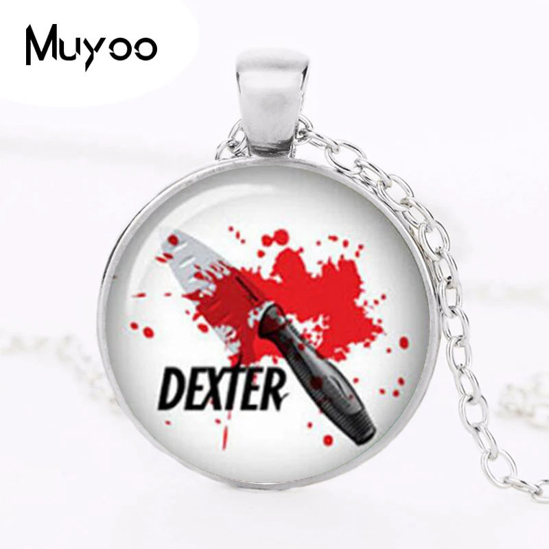 DEXTER MORGAN Novelty Necklace Jewelry Glass Dome Pendant Necklace HZ1