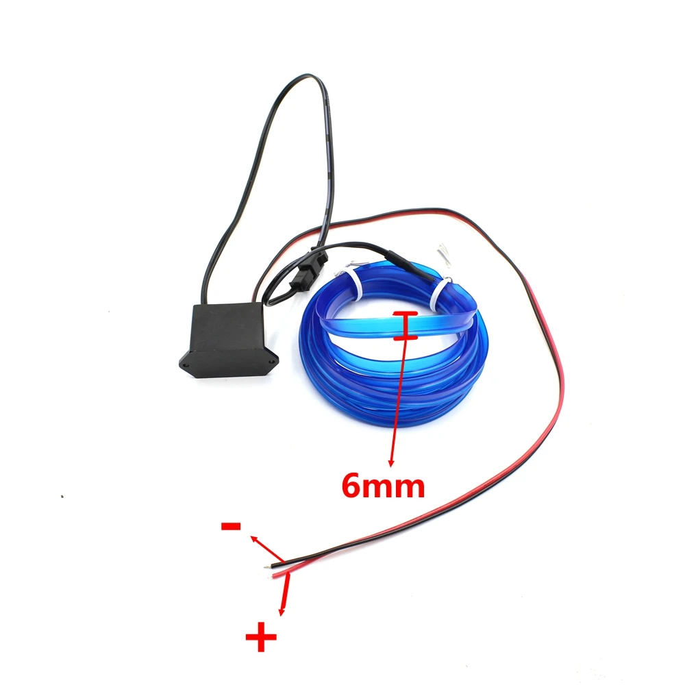 1/2/3/5/10M DC 12V podświetlany przewód z 6mm krawędzią do szycia lampa neonowa girlanda żarówkowa elastyczna migocząca rura linowa drut LED Strip