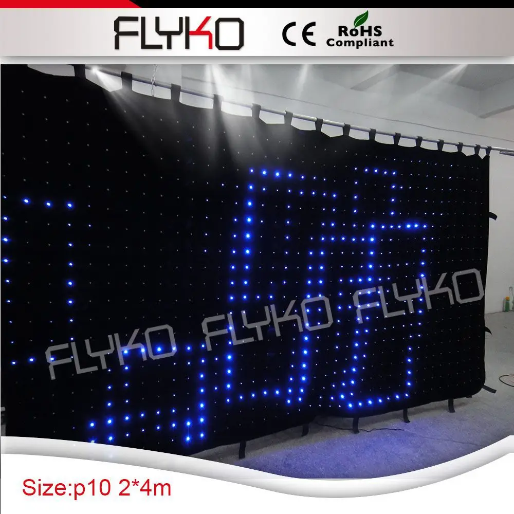 

Free shipping Excellent 4*2m Led curtain for DMX dj stage light, Full color LED lamp , display beautiful LED light