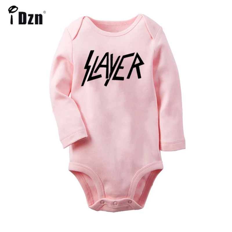 Slayer American Famous Speed Band Design Newborn Baby Boys Girls Outfits Jumpsuit Print Infant Bodysuit Clothes 100% Cotton Sets