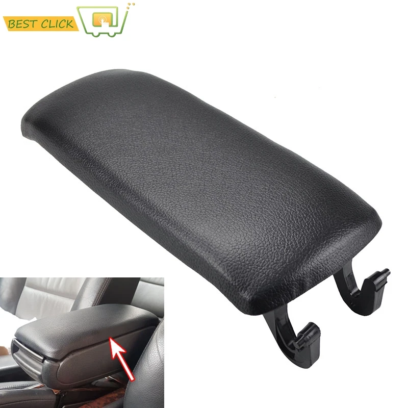 Car Armrest Latch Lid Center Console Cover Center For Audi A6 C5 2000-2006 Clip Catch PU Leather Arm Rest Cap Auto Accessories