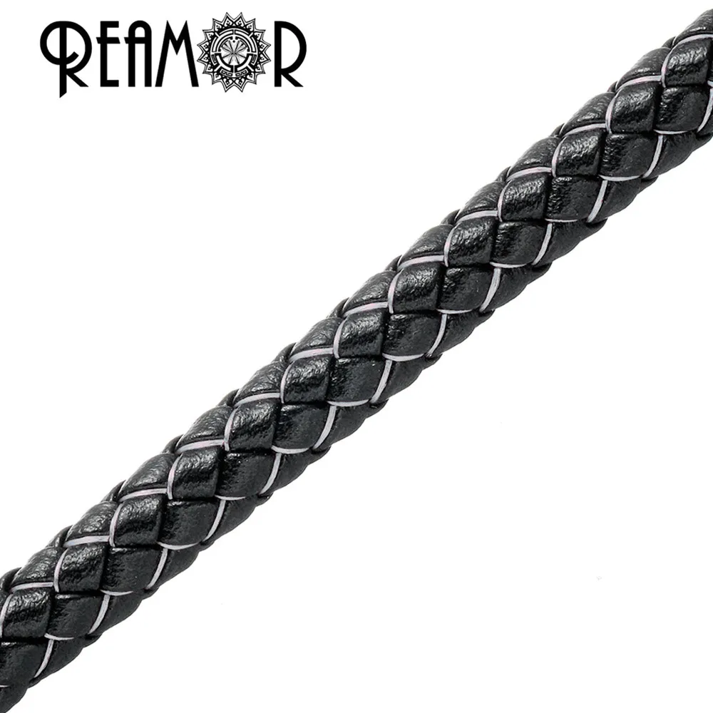 REAMOR 8mm Genuine Braided Silk Leather Rope 4 Colors String Cord For DIY Bracelet Jewelry Craft Making Findings Wholesale
