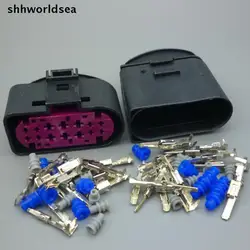 1Sets 14 Pin 14Pin car Headlight Xenon Lamp Plug auto headlight lamp socket waterproof connector 1J0973737 1J0973837 For VW