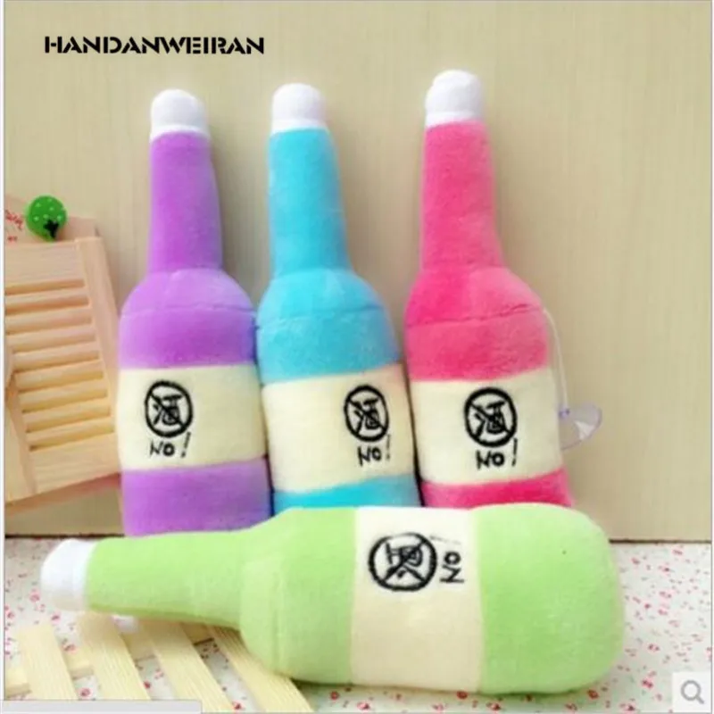 

1PCS New Modern Plush Beer Bottles Stuffed Toy Doll Wedding Gift Grapple Dolls Red Toys For Kids 15cm