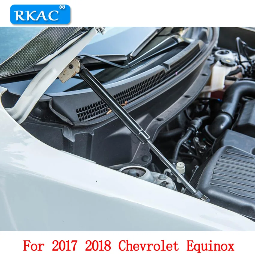 For 2017 2018 Chevrolet Equinox Front Hood Engine Supporting Hydraulic rod Lift Strut Spring Shock Bars Bracket Car Styling