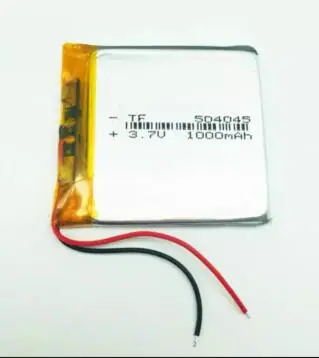 

Free shipping 48pcs/lot 504045 3.7v 1000mAh polymer lithium battery li-po li-polymer rechargeable battery