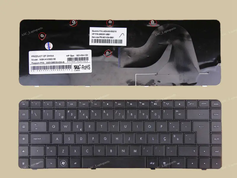 

New PO Portuguese Teclado Keyboard For HP Compaq CQ62 G62 Presario CQ56 G56 Black