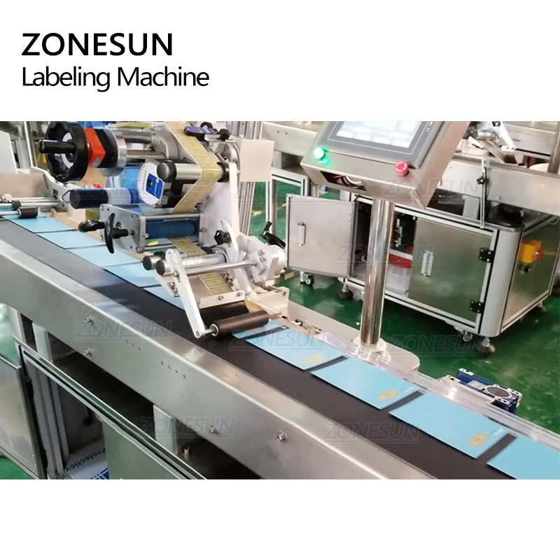 ZONESUN XL-T832 Automatic Sticker Adhesive Plane B Tag Food Paper Book Large Plastic Film Flat Packing Labeling Machine