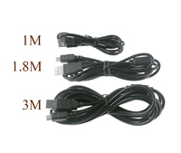 1m 1.8m 3m USB Power Charger Wire Charging Cable Cord For Playstation 3 For PS3 Controller Accessories Black