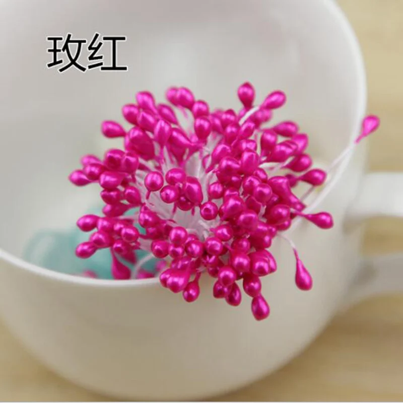 Mehrfarbig, 3 mm, 90 Stück, künstliche Zuckerblüten-Staubblätter für Bastelarbeiten, Zuhause, Hochzeit, Dekoration, Kuchendekoration und DIY-Stempelstaubblatt – Detail 8