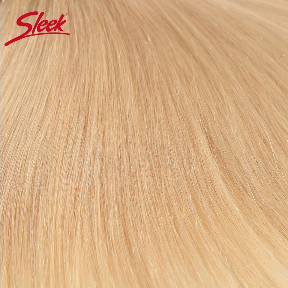 Sleek Remy บราซิลตรงผมรวมกลุ่ม10ถึง26นิ้วธรรมชาติตรงเส้นผมมนุษย์ Extension น้ำผึ้งสีบลอนด์ P27/613ผม