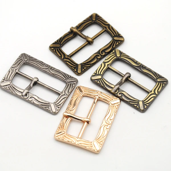 4Pcs Metal Alloy Buckle Clip, Black Nickle, Antique Brass Belt Buckle, 1 \