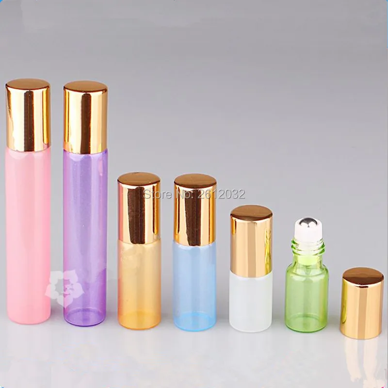 

3 5 10 15ml Roller Bottles Roll On Bottle Container with Glass Ball for Essential Oil Aromatherapy Perfumes Lip F2017228