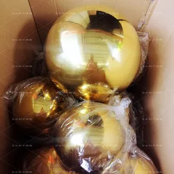 10pcs 25mm Stainless Steel Mirror Sphere hollow ball Mirror high brightness shine sphere decoration ball, garden sphere