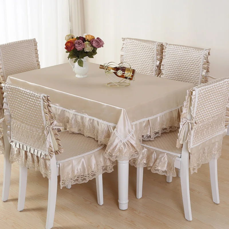 Hot Sale square dining table cloth chair covers cushion tables and chairs bundle chair cover rustic lace cloth set tablecloths image 3