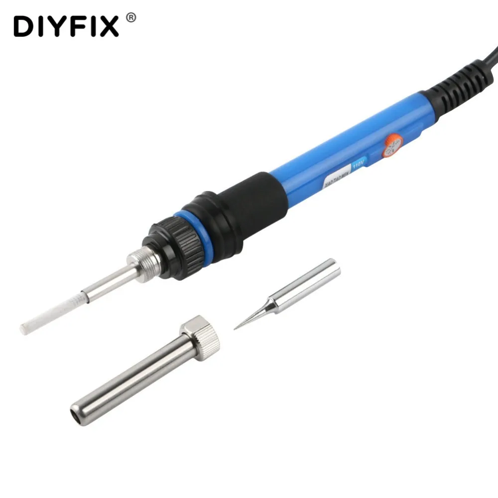 DIYFIX 60 w Saldatura Elettrica Ferro Temperatura Regolabile Saldatura Saldatura Stazione di Saldatura di Calore Matita con 5 pz Punte di Ferro di Saldatura