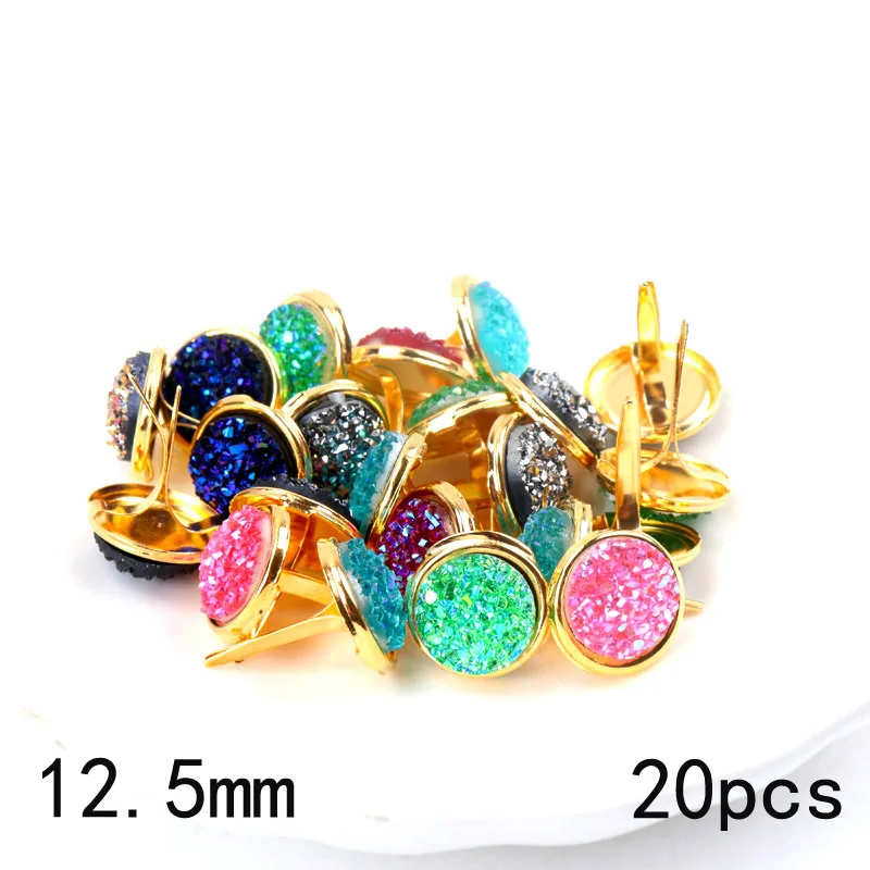 Mix Heart Star Shape Number Rhinestone Studs And Spikes For Clothes Round Square Brads Scrapbooking Embellishment Fastener