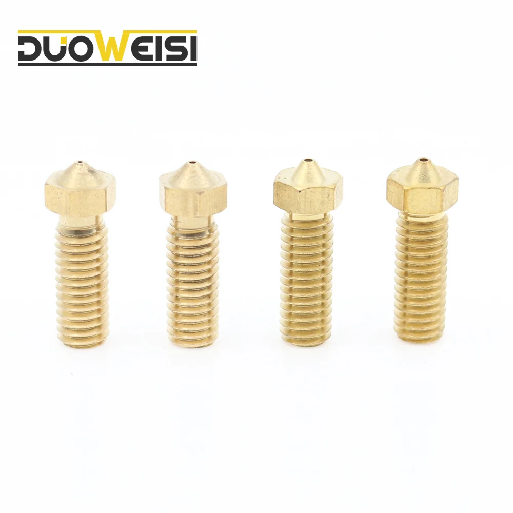 New Volcano 3D printer All metal brass E3D Lengthen extruder nozzle 0.4/0.6/0.8/1.0/1.2mm For 1.75/3mm supplies   ,21mm  length